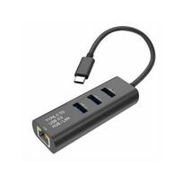 Adapter USB Secomp Standardowy konwerter USB-C na Gigabit Ethernet + hub z 3 portami | S1431 | 7630049626300