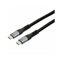 Kabel USB Exsys GmbH USB 4 Kabel, USB-C Wtyczka dwustronna, 40Gbit/s, 5A, 240W, Black, tkanina, 2.0m (EX-K1598-2.0) | EX-K1598-2.0 | 4718359159824