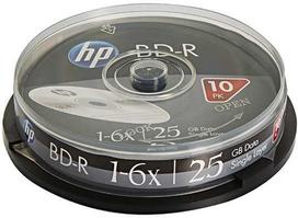 HP BD-R, vieno sluoksnio 25GB, standartiniai, cake box pakuotė, BRE00071-3, 69321, 6x, 10 vnt., skirti duomenų archyvavimui
