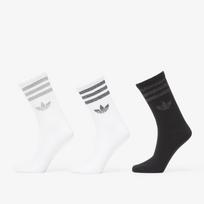 adidas 3 Stripes Glitter Crew Socks 3-Pack White/ Silver Met./ Black - Dydis XL (KR4218 Kojinės)