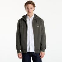 FRED PERRY Hooded Zip Through Sweatshirt Field Green - Dydis M (J7536 U98 Džemperiai)