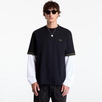 FRED PERRY Bold Tipped Tshirt Black - Dydis M (M3484 102 Marškinėliai)