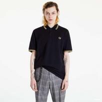 FRED PERRY Twin Tipped Fred Perry Shirt Black/ Champagne - Dydis M (M12 157 Marškinėliai)