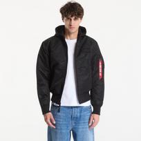 Alpha Industries MA-1 Zip Hood Backprint Black/ Reflective - Dydis M (128113-285 Striukės)