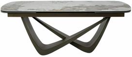 Valgomojo stalas išskleidžiamas Maranello, balta sp./vario sp., 200 - 290 cm x 98 cm x 77 cm