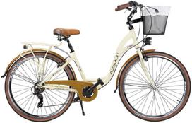 Prekė su pažeista pakuote. Dviratis miesto Azimut Sarema TX-7, 28 ", kreminė sp./šviesiai ruda sp.