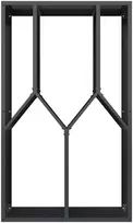 Metalinis malkų stovas HATIS, 95 × 50 × 160 cm, antracito
