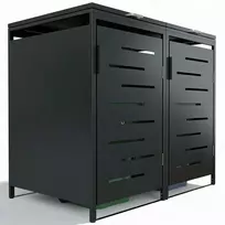 Juskys Dėžė šiukšlių konteineriams Homestar Arel 2 vnt. 136x120x80 cm antracito spalvos