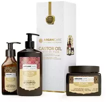 Arganicare rinkinys: Ricin Hair šampūnas plaukų augimui skatinti, 400 ml + Ricin Hair kreminė plaukų kaukė plaukų augimui skatinti, 500 ml + Ricin Hair plaukų augimo serumas, 100 ml