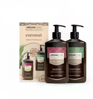 Arganicare rinkinys: Coconut Hair maitinantis šampūnas, 400 ml + Coconut Hair drėkinantis kondicionierius, 400 ml