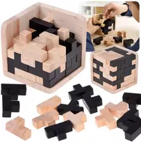 Dėlionė Jokomisiada Wooden 3D Logic Cube Spatial Puzzle Brain Teaser ZA6610