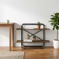 Knygų lentyna 2 aukštų 100 x 35 x 70 cm PB Dūminio ąžuolo