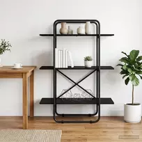 Knygų lentyna 3 aukštų 60 x 35 x 105 cm PB Juodojo ąžuolo