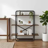 Knygų lentyna 3 aukštų 100 x 35 x 105 cm PB Dūminio ąžuolo