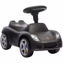 Paspiriama mašinėlė su „Porsche“ licencija ir šviesomis, matinė juoda, 63 × 28,5 × 38 cm