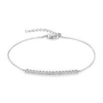 Balto aukso apyrankė moterims su briliantais Brasco 60921 60921-16, 16