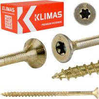 Medsraigčiai 8x120 mm, kūginiai, Torx, Klimas Wkcs 50 vnt., 50 vnt. Staliaus varžtai medžiui 8x120 mm, kūginiai, TORX, Klimas WKCS
