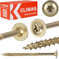 Medsraigčiai 10x180 mm, plokščias, Torx, Klimas Wkcp 25 vnt., 25 vnt. Staliaus varžtai medžiui 10x180 mm, plokščias, TORX, Klimas WKCP