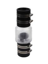 Clamp Silent Pump Check Valve Spring Loaded Baffle 1.5in black