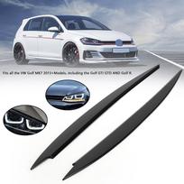 Front Headlight Eyelid Eyebrow Cover Trim Black For VW Golf MK7 Golf R GTI GTD gray