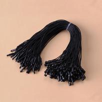 100PC /lot Plastic Tags Round Square Head White Black Hang Tag Polyester Rope String For Clothes Snap Lock Pin Loop Tie Fastener 100pcs juoda