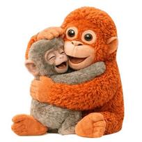 Punch Monkey Plush Pendant 2D Flat Texture Decorative Hanging Pendant Bags Backpacks Cars Wallets Accessories 8 cm 6 beige