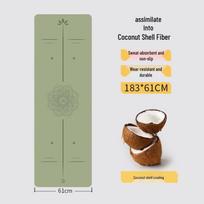 OEING Anti-Slip Rubber Yoga Mat with Mandala Alignment beige