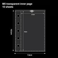 Portable PU Leather Binder Notebook 5-Ring Loose-Leaf with Photo Window M5 Notebook Detachable Planner Book School Office black