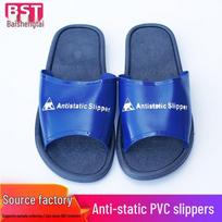 Anti-Static PVC Soft Sole Slippers - Dust-Free, Six-Hole Design for Electronic Protection. pvc slippers;44