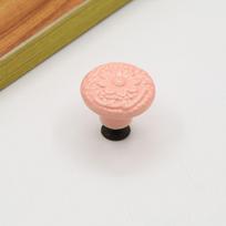Flower Surface Door Knob Single Hole Cabinet Knob Vintage Ceramic Knob  Kitchen