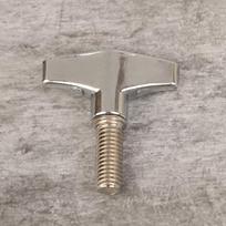 1 vnt. metalinis būgnų komplekto lėkštės stovas sparnuota veržlė varžtas būgnų dalims greito atleidimo lėkštės sparnuota veržlė 6 mm mušamųjų instrumentų dalys gray