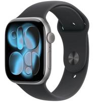 Watch Series 11 GPS+Cellular 46mm Space Grey Aluminium Case with Black Sport Band - M/L juoda
