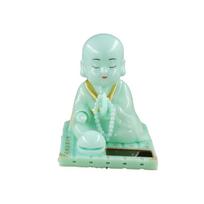 Solar Powered Bobble Shaking Head Monk Figurine Buddha Monk Statue Home Car Dashboard Decoration Car Interior Accessories
