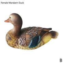 Resin Statue Mandarin Duck Courtyard Pond Floating Swan Not Fade Animal Decorations Ornaments Home To Easy Simulation B4O6