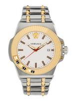 Versace vyriškas dviejų spalvų Šveicariškas kvarcinis laikrodis Chain Reaction 45mm VEDY00519 sidabras