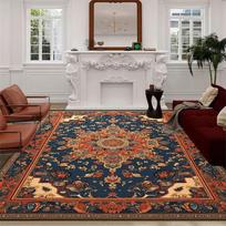Luxury Persia Large Carpet 200x300cm Washable Non-slip Retro Living Room Sofa Rugs Bedroom Cloakroom Mats 60*90cm black