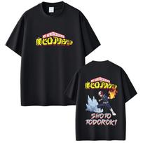 Anime My Hero Academia Todoroki Shoto Graphic T-shirt Male Vintage Casual Y2K T Shirts Men Women Manga Unisex Fashion Tees S