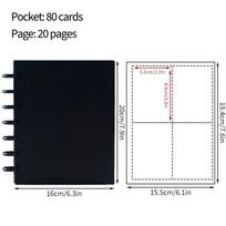 4/9Grids Kpop Photocard Binder Large Capacity Photo Album Idol Cards Storage Book Photo Protector Cover Binder With 20 Pages Set black
