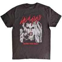 Lady Gaga Unisex T-Shirt: Born This Way Photo (Large) L gray
