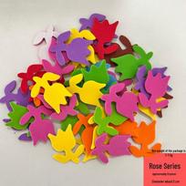 EVA Foam Sticker Set: Animal & Flower DIY Craft Shapes for Kids' Handmade Projects