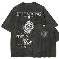Vintage Wash Souls Shirt, Soulsborne Inspired, Video Game Aesthetic, Metal Style L gray