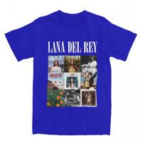 Lana Del Rey T Shirts Merch Men Women Pure Cotton Novelty Fashion Singer T-shirt Short Sleeve Clothes New Arrival 6XL bordinė