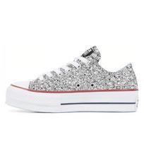 Chuck Taylor All Star Chiara Ferragni x Chuck Taylor All Star Wmns Converse Lift Ox 'Silver Red' Women's 563833C 37 gray