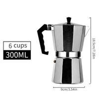 Classic Stovetop Moka Pot, Aluminum Espresso Maker With Replacement Parts, Cuban Coffee Maker For Home & Camping Use gray
