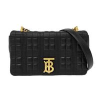 [Pre-Owned] Lola Bag TB Logo Quilted Metal Chain Color Block Lambskin Crossbody Shoulder Bag - Good #1DZ1TIV ONE SIZE black