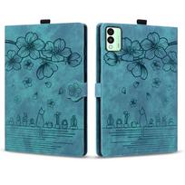 Suitable for Honor Pad X8A tablet protective case, Transsion Megapad 11 2024 Sakura Cat stand leather case Tecno Megapad 11 2024 žalia