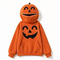 Unisex Kids Halloween Pumpkin Print Hoodie Sweatshirt Retro Top 110