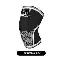 Svorio kilnojimo kelio mova 7 mm storio neopreno kelio atrama, didelio elastingumo suspaudimo kelio apsauga pritūpimams, power lifting treniruotėms S juoda