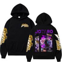 Anime JoJo's Bizarre Adventure Kujo Jotaro Star Platinum Graphic Hoodie Men Women Casual Vintage Fleece Oversized Sweatshirt L