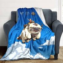 Avatar The Last Airbender Print Flannel Blanket High Quality Warm Comfortable Cover for All Seasons Perfect for Gifts Home Decor 80cm x 120cm